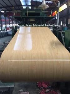 Popular Hot Sale Wooden Design with 0.13-1.2mm Thickness PPGI/PPGL Steel Coil