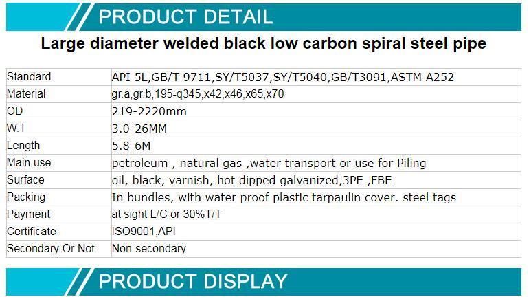 3PE/3PP/3lpe Epoxy Coated Steel Pipe API5l Anti - Corrosion Steel Pipe