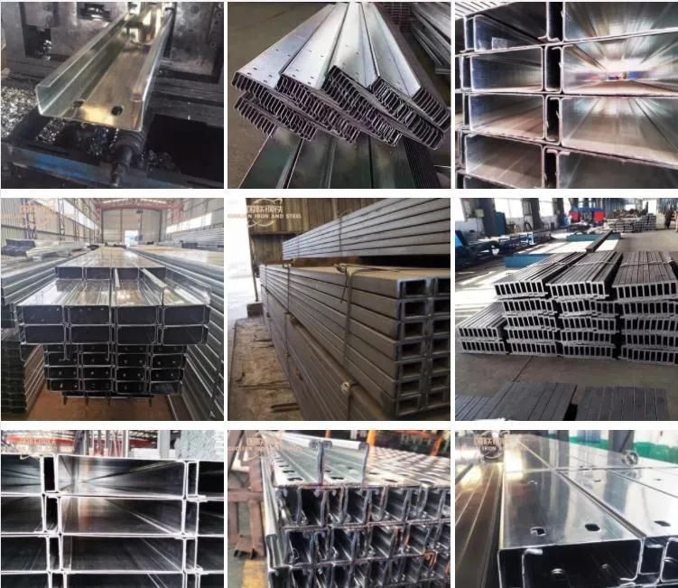 High Strength and Precise Bridge Construction Rolled C Steel Perforated Channel