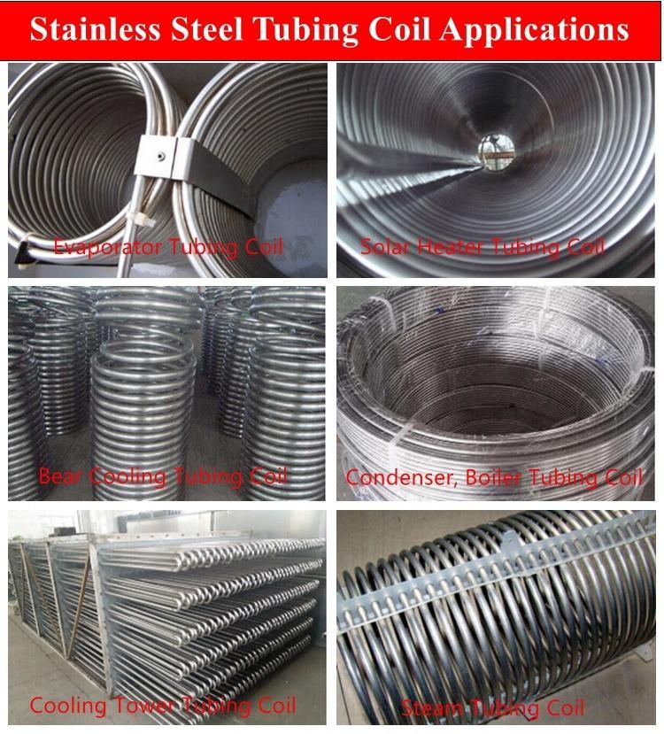ASTM A269 TP304/304L, 316/316L Stainless Steel Tubing Coil