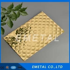 Cold Rolled Inox Gold Color PVD Plating Stainless Steel Plate Sheet 304 201 430 316 for Wall Decoration
