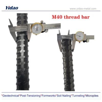 Psb930 M40 High Strength Prestressed Thread Bar for Geotechnical Engineering