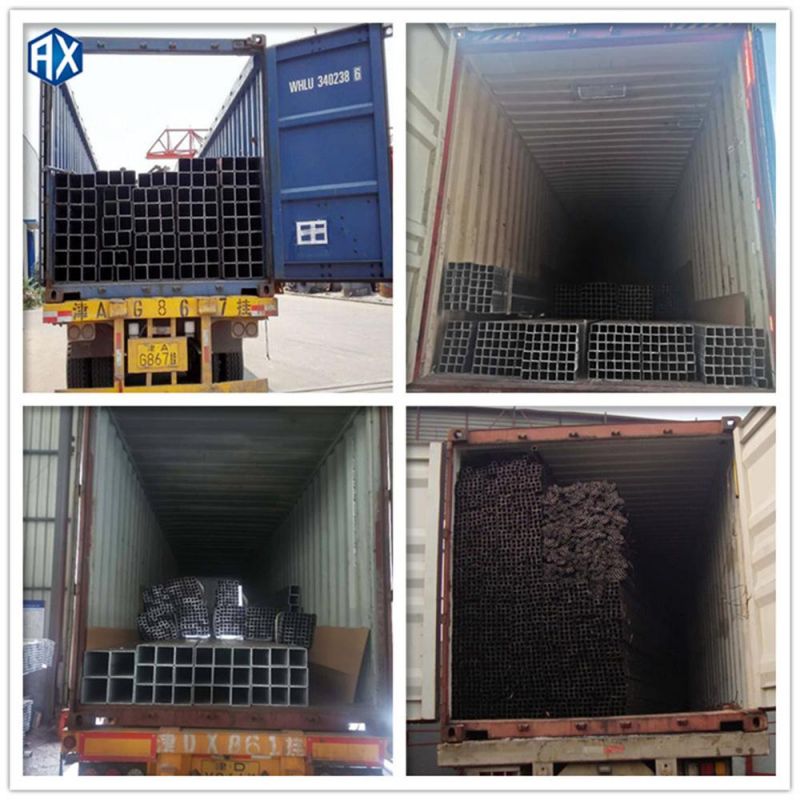 Hot Selling Q235 50mmx50mmx1mm Ms Black Square Steel Pipe