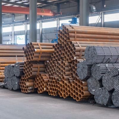 Ms Steel ERW Carbon ASTM A53 Black Iron Pipe Welded Sch40 Steel Pipe for Building Material