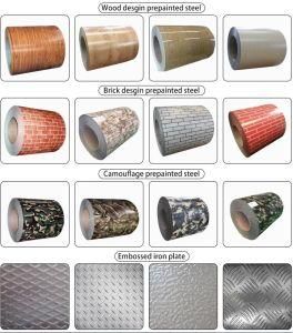 Galvanized PPGI PPGL Wood Paint Surface Color Coated Steel Coil ASTM AISI