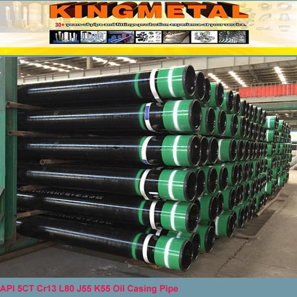 API 5CT Cr13 L80 N80 K55 J55 Steel Oil Casing Pipe/Tubing