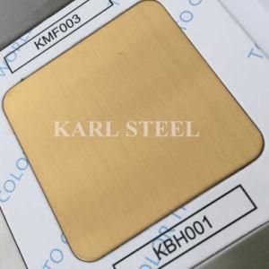 201 Stainless Steel Golden Color Hairline Kbh001 Sheet