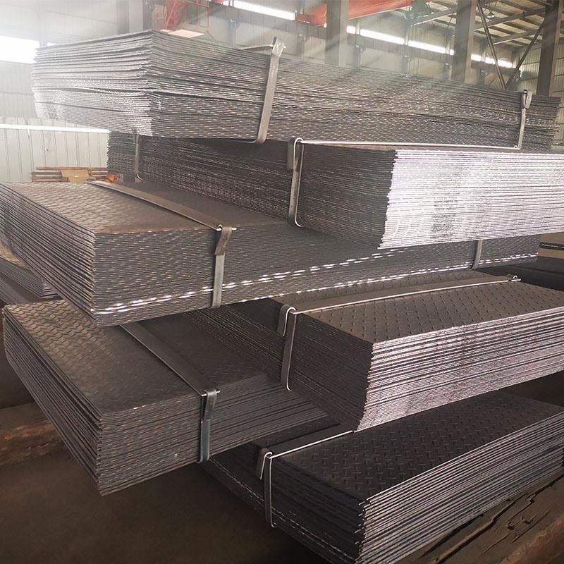 Factory Staircas GB DIN Mild Checkered Floor Steel Plate Diamond Pattern Steel Plate