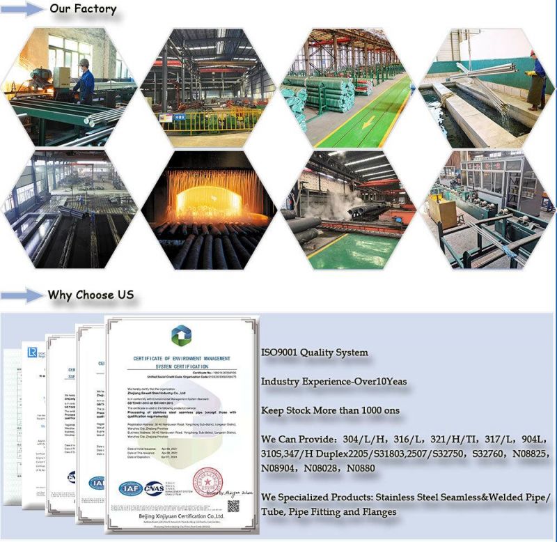 Factory Direct Sale Round Seamless TP304 Steel Pipe Stainless Steel Tube