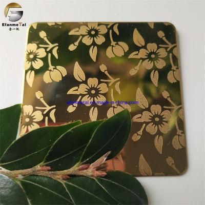 Ef088 Original Factory Hotel Decoration Wall Panel 0.8mm 304 Brass Hairline Brushed Stainless Steel Sheets