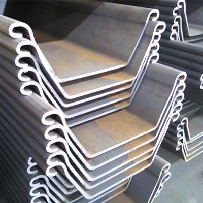 ASTM Standard Larsen Hot Rolled Type2 Type3 U-Shaped Water-Stop Steel Sheet Pile Steel Profile Single Steel Corner Steel Sheet Pile