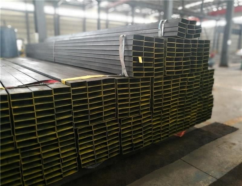 Rectangular Black ERW Steel Pipe Hollow Section ASTM A53