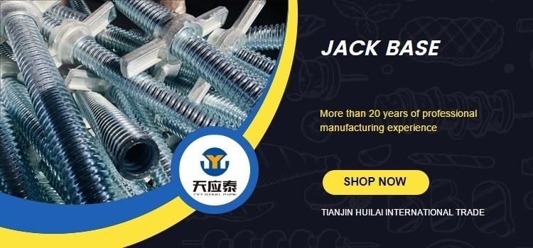 Galvanized Adjustable Hollow/Solid Steel Jack Base Screw Jack Scaffolding U-Head Shoring Jack Base