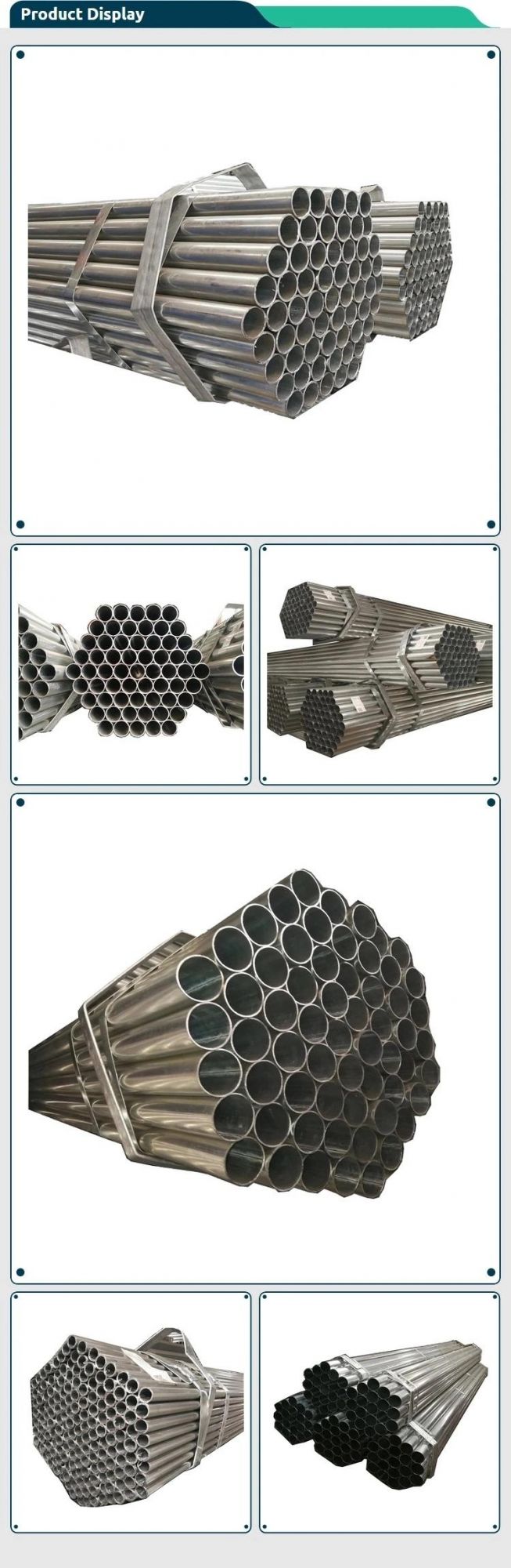 Steel Fencing Pre Gi Tube for Building Materials Galvanized Pipe Greenhouse Welded Carbon Steel Pipe