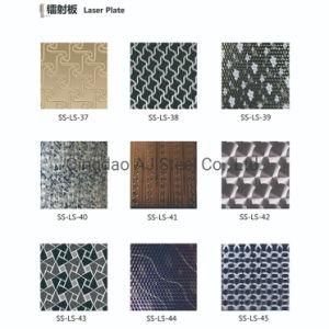 304 Mirror and Etched Stainless Steel Decorative Sheet for Elevator Wall