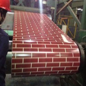 Prepainted PPGI Color Coated Galvanized Steel Coil with Brick Pattern