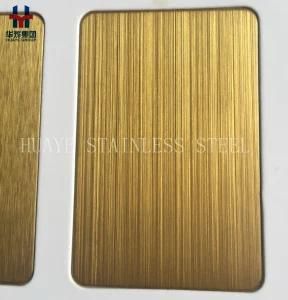 High Quality Yellow Gold Titanium Stainless Steel Color Plate for Building Decoration