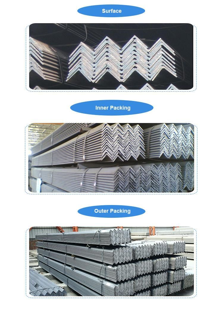 Hot Rolled Black Prime Structural Mild Carbon Angle Steel with Grade En S235jr S355jr Angle Bar