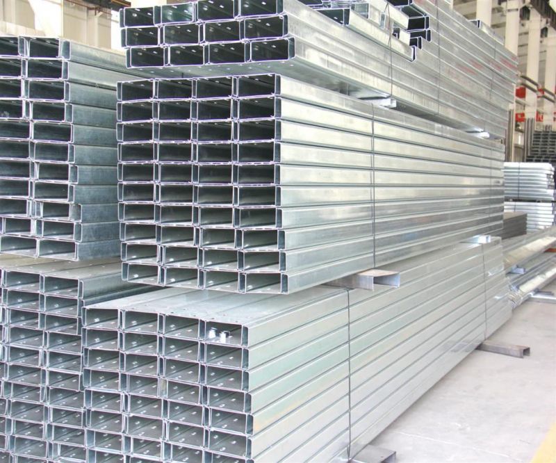 Support Steel C Channel, Carbon Steel Roofing C Purlin, Hot Galvanized Steel C Purlin