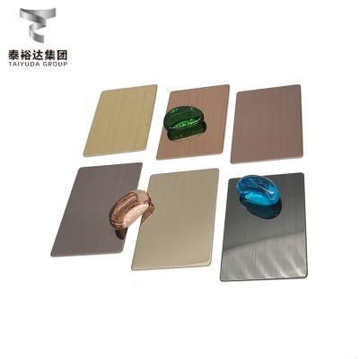 High Quality 2mm Brown Titanium Satin Finished 1219X3048mm Austenitic Stainless Steel Plate