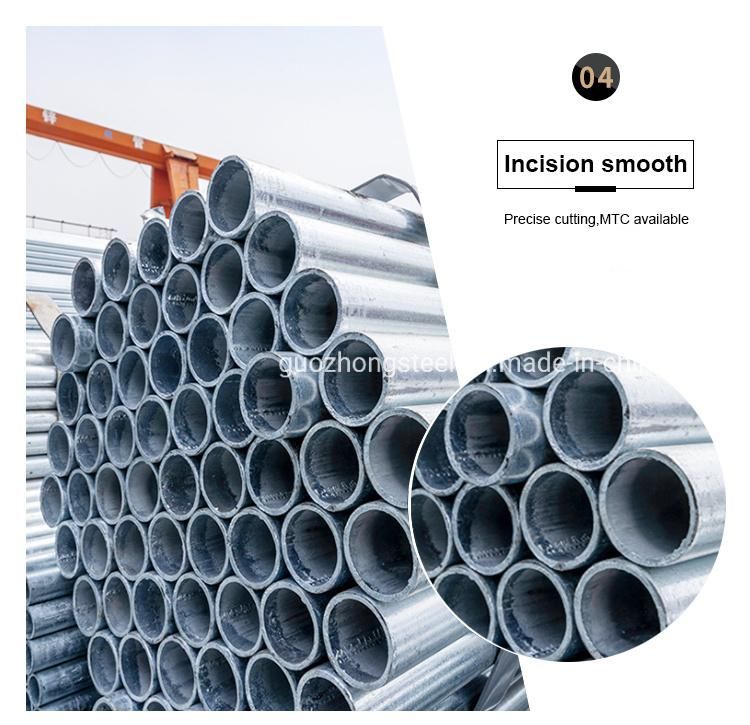 Hot Selling Steel Pipe Gi A53 DN15 DN20 DN25 DN32 DN40 Carbon Steel Galvanized Steel Pipe