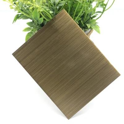 2020 Hongwang Top Sales Grade 201 304 Bronze Antique Hairline Stainless Steel Sheet for Decoration