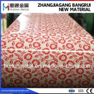 Printed PPGI / Color Coated Steel Coil with Flower Design