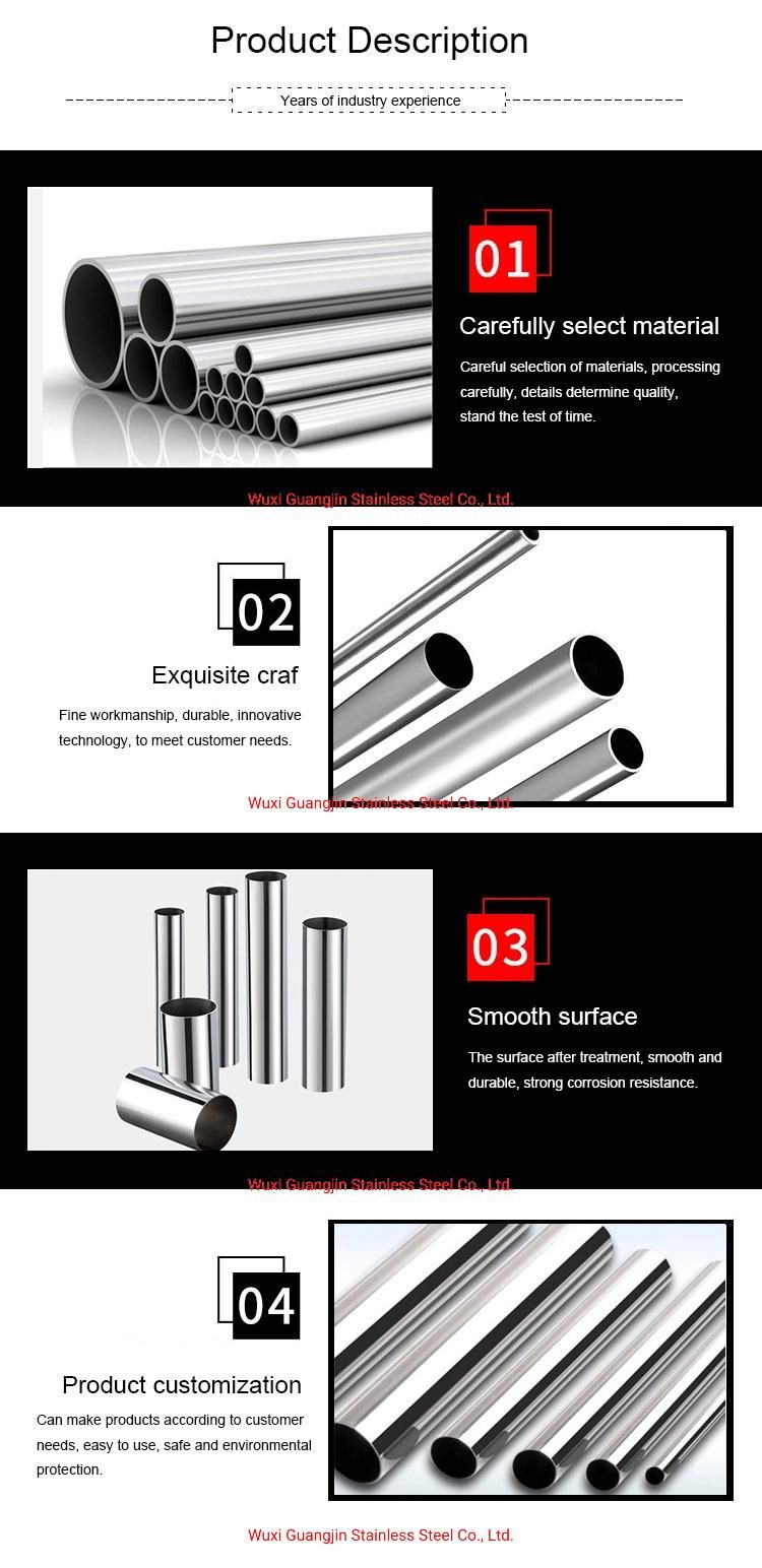 304 304L 316 316L 321 310S Inox Iron Ss Bright Surface Carbon Steel/Galvanized/Aluminum/ Stainless Steel Seamless/Welded Pipe/Tube for Guardrail