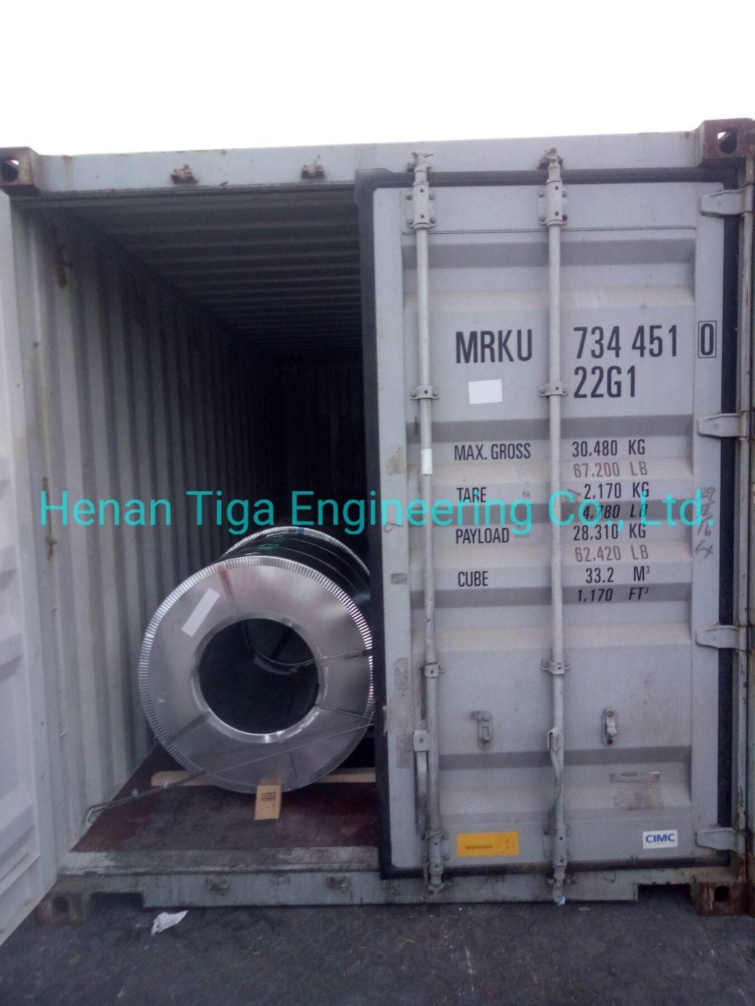 Ra9017 Chile Dx51d PE Coating PPGI PPGL PVC Film Az150g 0.4mm Prepainted Zincalum Steel Coil