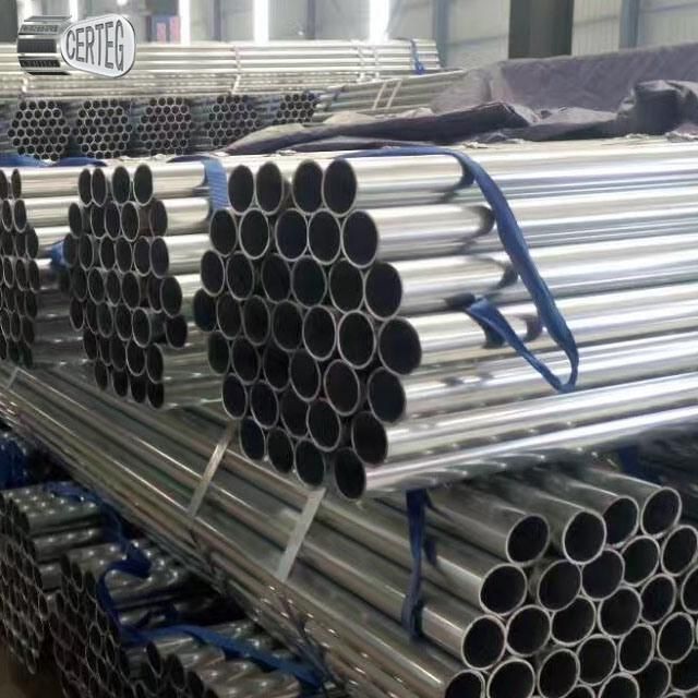 Hangzhou carbon pipes galvanised steel round pipe 5.5m length metal material