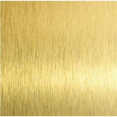201 304 316 Titanium Golden Hairline Finish Stainless Steel Sheet