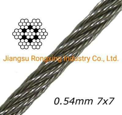 7X7-0.54mm AISI316 Stainless Steel Wire Rope