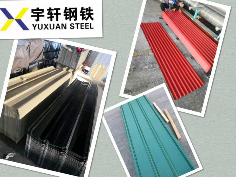 Colored Plain Corrugated Steel Wall Roofing Tile Cladding Sheets Material