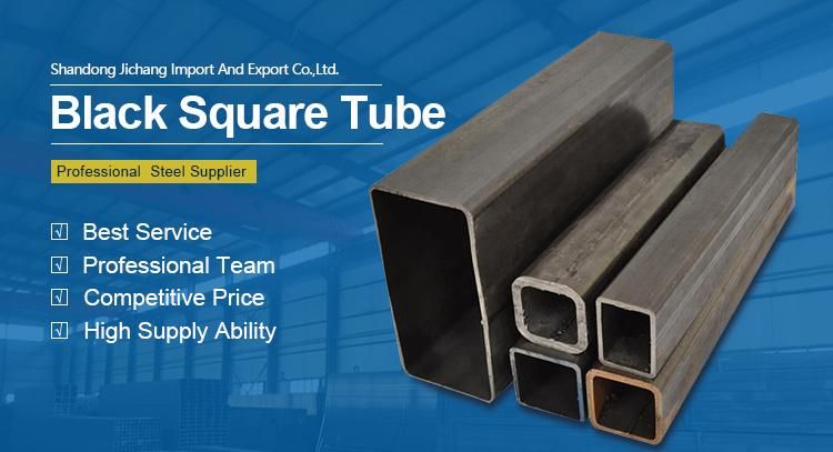 10*10 to 100*100 Iron Furniture Square Rectangular Hollow Black Steel Metal Tube/Pipe