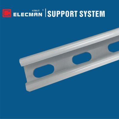 Q235 Riel Plain Channels Support System ASTM Standard Strut Channel Customized Sizes