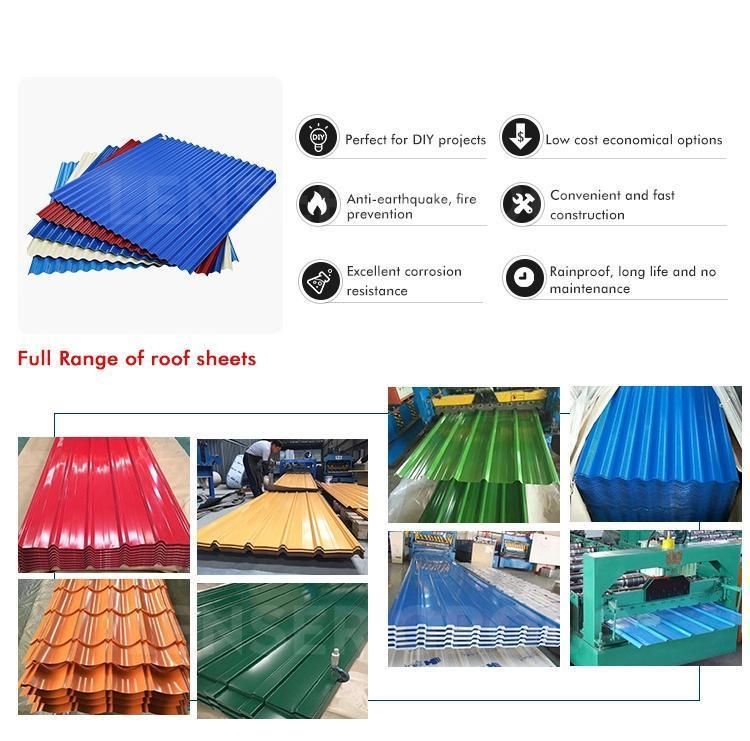 Color Roofing Sheet Corrugated Corrugated Galvanized Steel Roofing Sheet