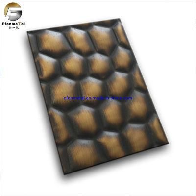Ef341 Original Factory Kitchenware Panel SUS304 ASTM PVD Coating Colorful Stamped Stainless Steel Decorative Sheets