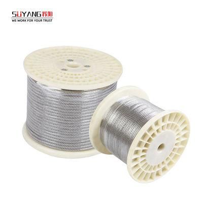 Manufacture 304 Stainless Steel Wire Rope 1.5mm 7*19 Wire Steel Cable