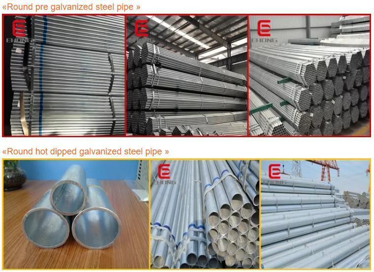 Hot Sale ASTM A106 Sch 40 80 ERW 4 Inch Hot DIP Galvanized Steel Pipe for China Structure Pipe