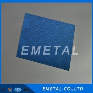 201 304 316 Blue Mirror Etched Design Finish Inox Cold Rolled Decorative Stainless Steel Sheet