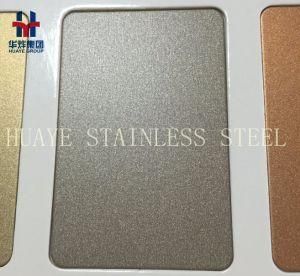 Colorful PVD Plating Sand Blasting Stainless Steel Sheet Plate for Interior Decoration