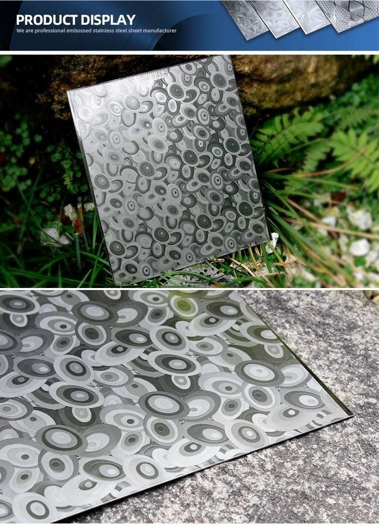 High Quality 201 304 Embossed Stainless Steel Sheet for Decorative