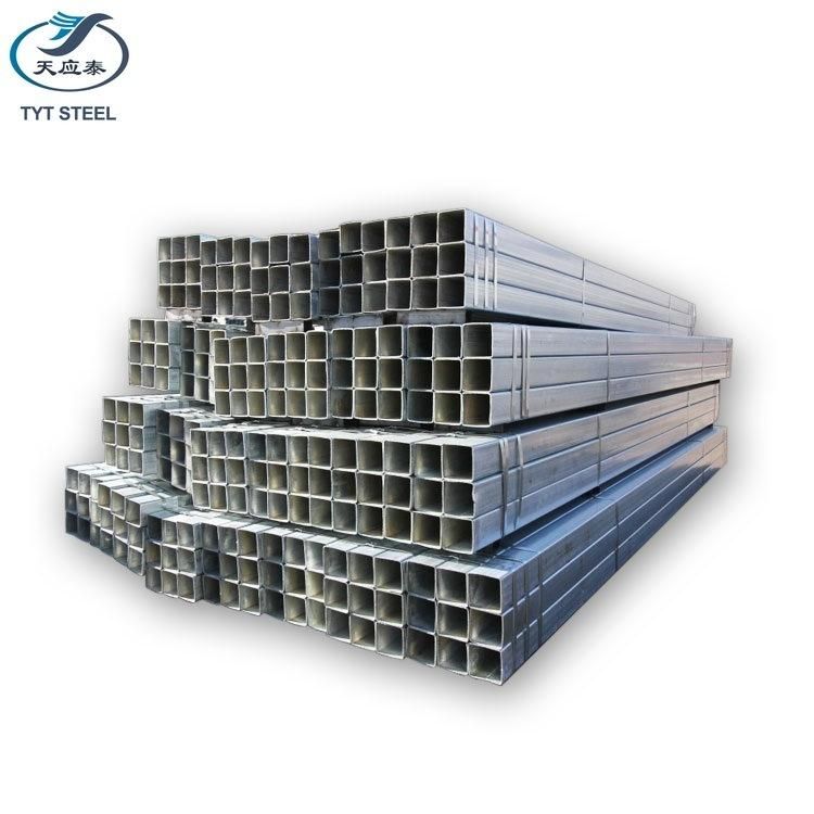 ASTM A500 Construction Square Hollow Sections, Square Steel Pipe, Black Ms ERW Rectangular Steel Tubes