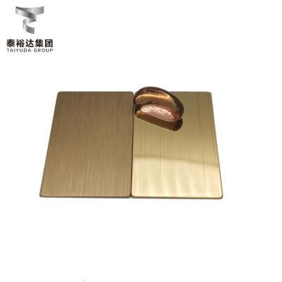 Hot Selling Factory Direct 201 4X8 Black PVD Color Coated Cold Rolled Stainless Steel Sheet for Advertising Nameplate