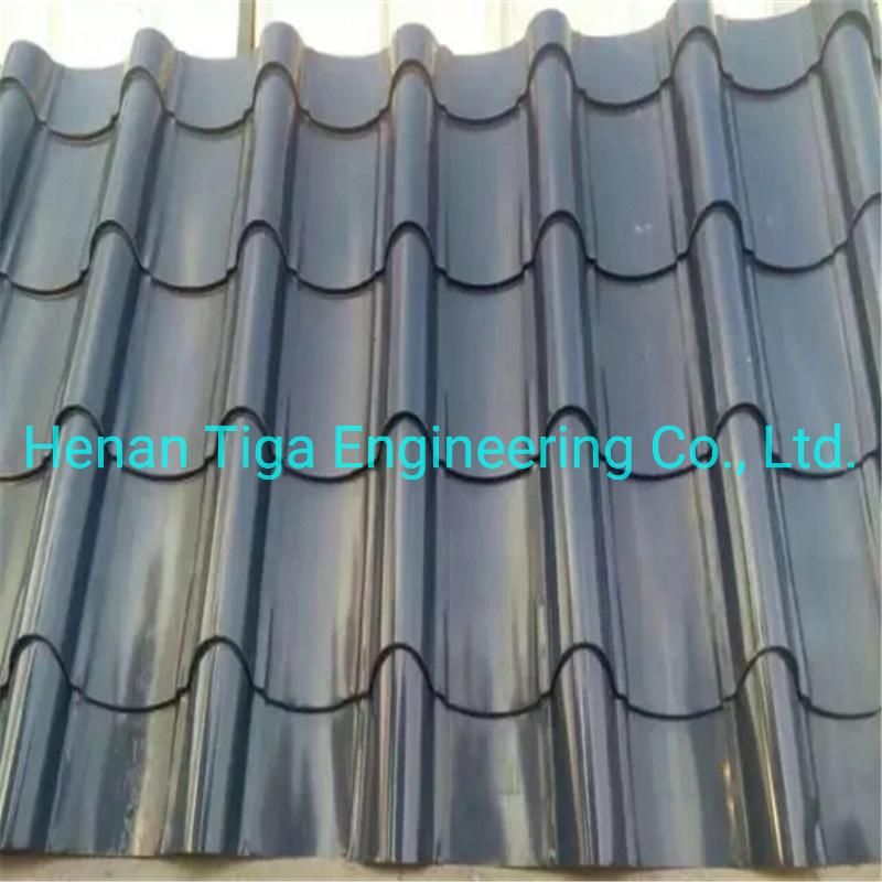 Chile 980mm Ral8012 Az80g Red Black Color Matt Steel Corrugated Prepainted Roofing Sheet