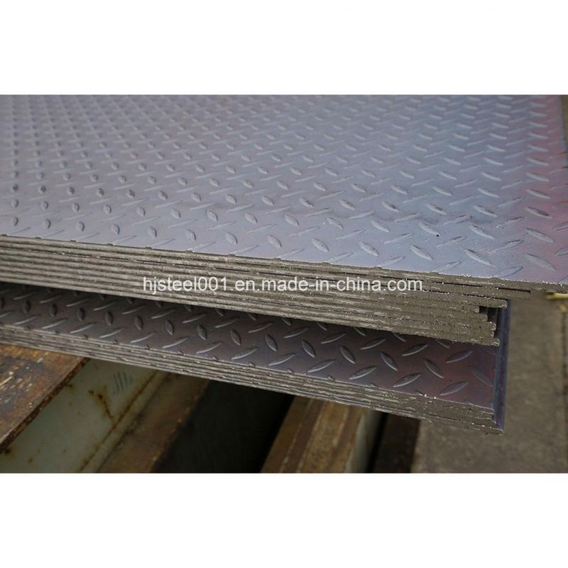 A36 Ss400 St37-2 Mild Carbon Checkered Steel Plate