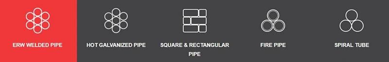 ASTM A53 Carbon Steel Pipe Black Welded ERW Steel Pipe S235jr Construction Materials