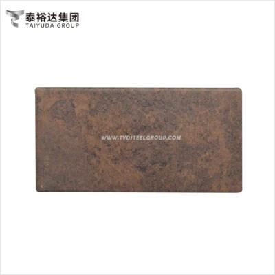 SUS 304 316 Wall Decorative Rustic Stone Effect 2b 4X8 1220X2440mm Cr Stainless Steel Plate