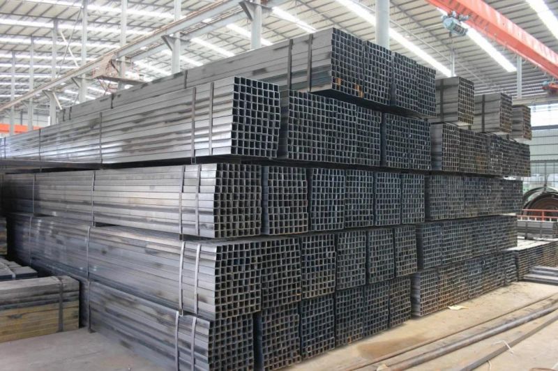 Q235B Q355b Square Rectangular Steel Pipes Price Steel Tube Black Carbon Pipe Price