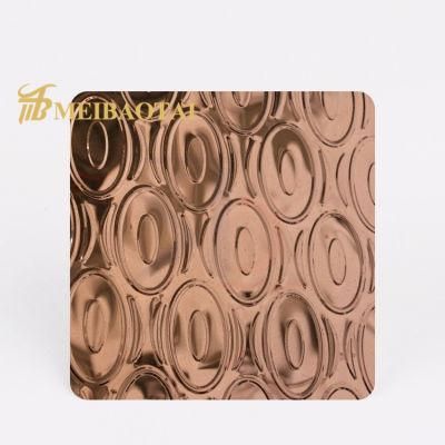 Stamping Steel Plate Wholesale Champagne Gold Decorative PVD Coated Stainless Steel Sheet